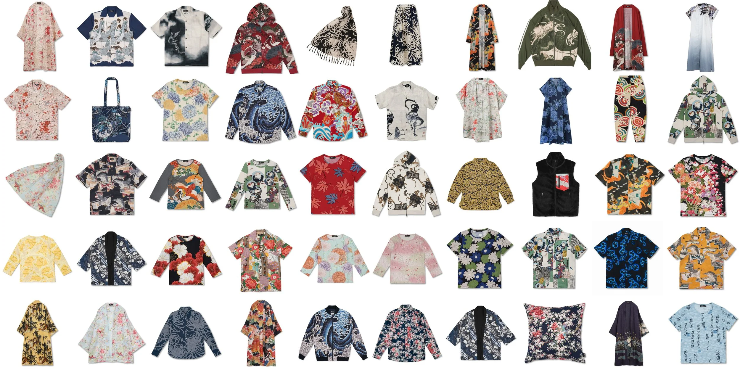 Japanese Kimono aloha shirts in Kyoto made in Japan